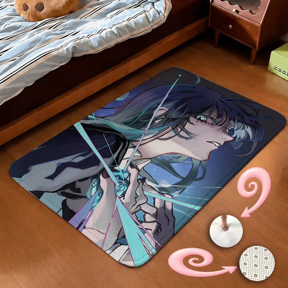 Japanese singer A-ADO Virtual avatar Home Decor Short Plush Floor Mat, Non-Slip & Easy to Clean for Multi Doorways