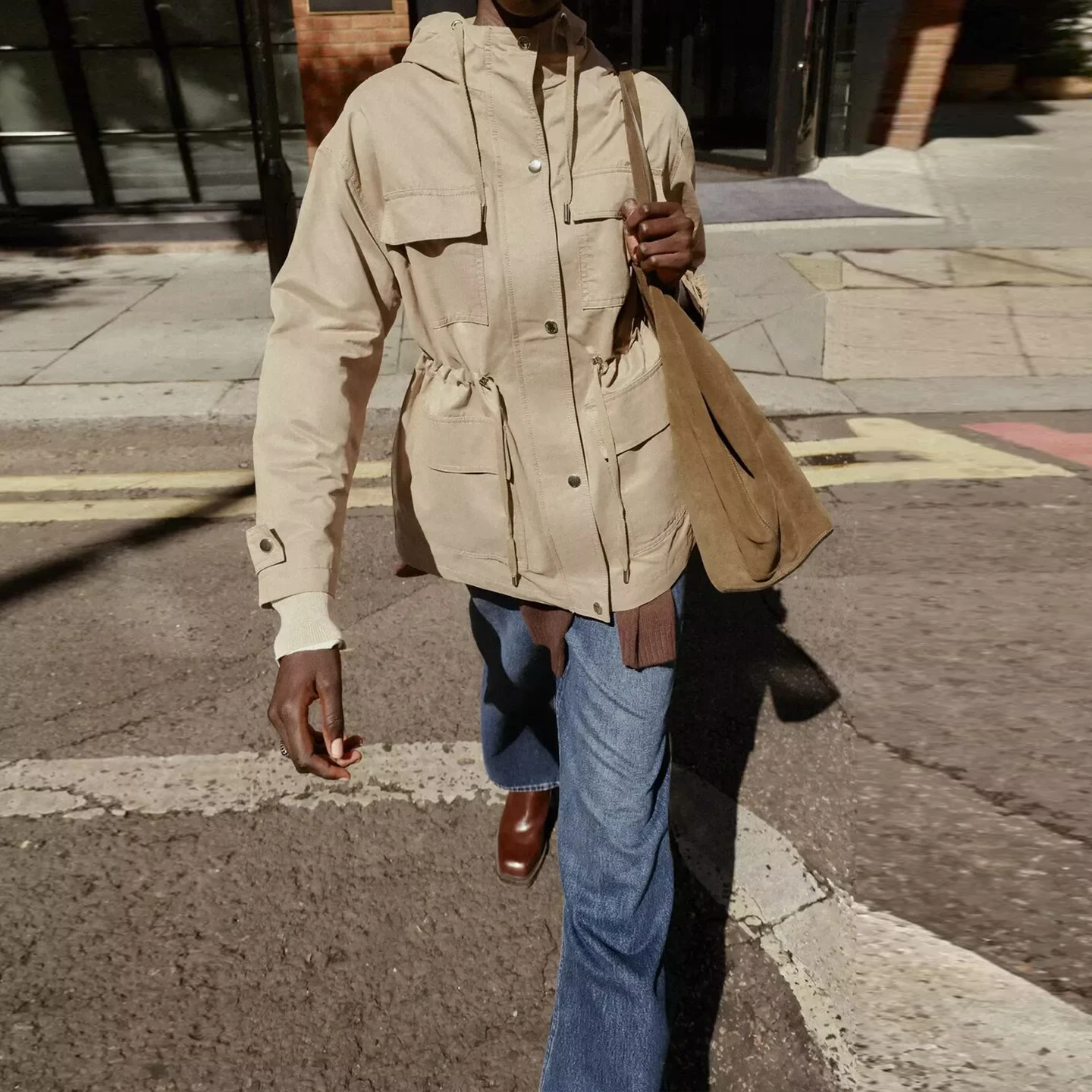 Jaet con cappuccio da donna Faionable con contenuti multipli Autunno 2025 Sensation di design Capispalla versatile Pendolarismo Loose Fit...