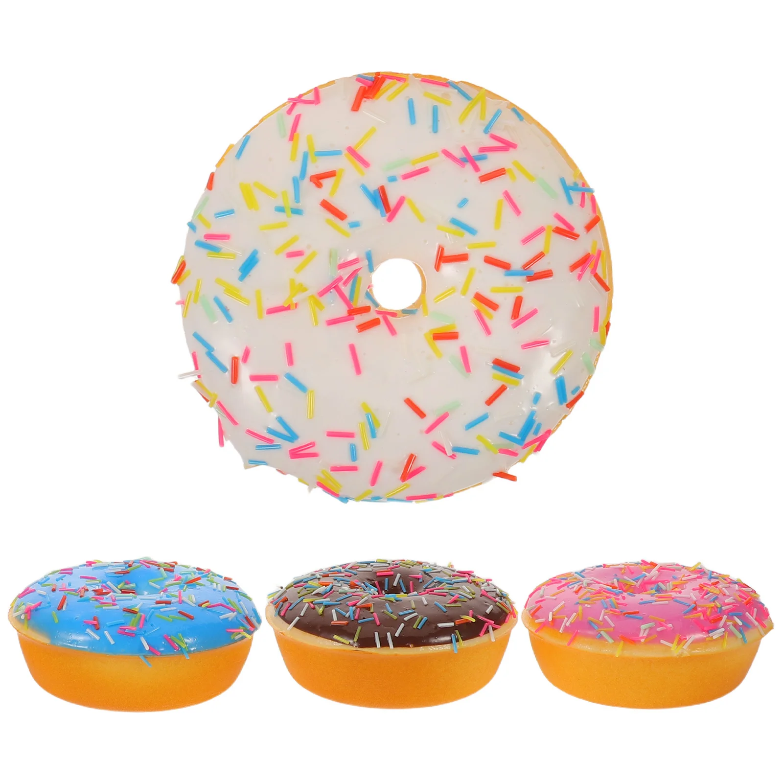 

4Pcs Artificial Donuts Realistic Fake Doughnut Decoration Party Food Props Dessert Display Simulation Bread Set
