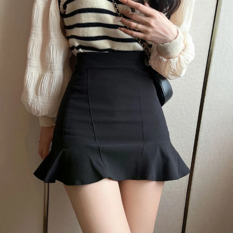 Female Skirts Tight A Line High Waist Wrap Women's Skirt Trend Modest V Korean Style New In Cheap Stylish Streetwear Premium