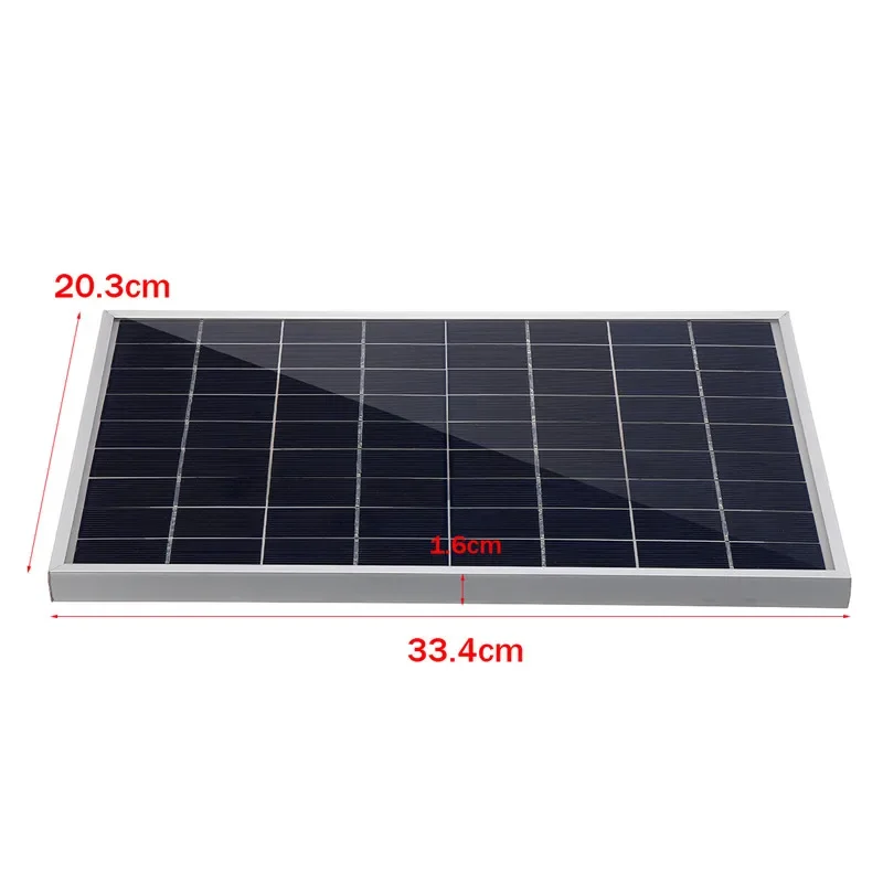 For Home Camping Outdoor Lighting Motorhome Solar Panel Kit Mono Crystalline Charger 50W With 40A Solar Charge Controller + Clip
