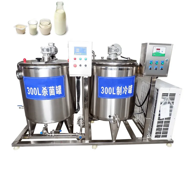 Stainless Steel Tank Dairy Machine Cooler Refrigeration Milk Cooling Tank +95 Degree Pasteurizer One Set