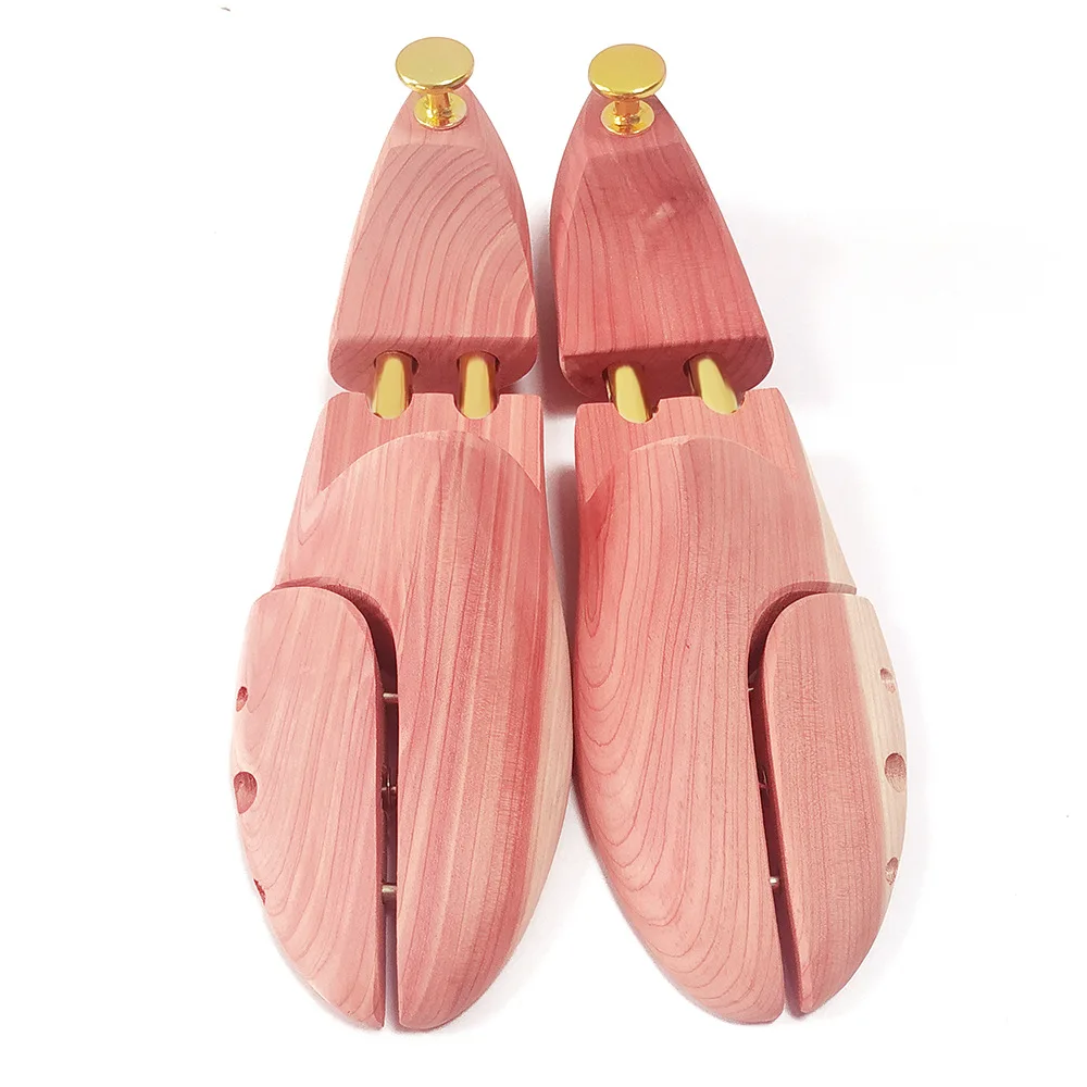 Imagem -03 - Maca de Sapato de Madeira Suporte de Sapato Tree Shaper Shapes Suporte Organizador Cedar Wood Shoe Stretcher Par Ajustável