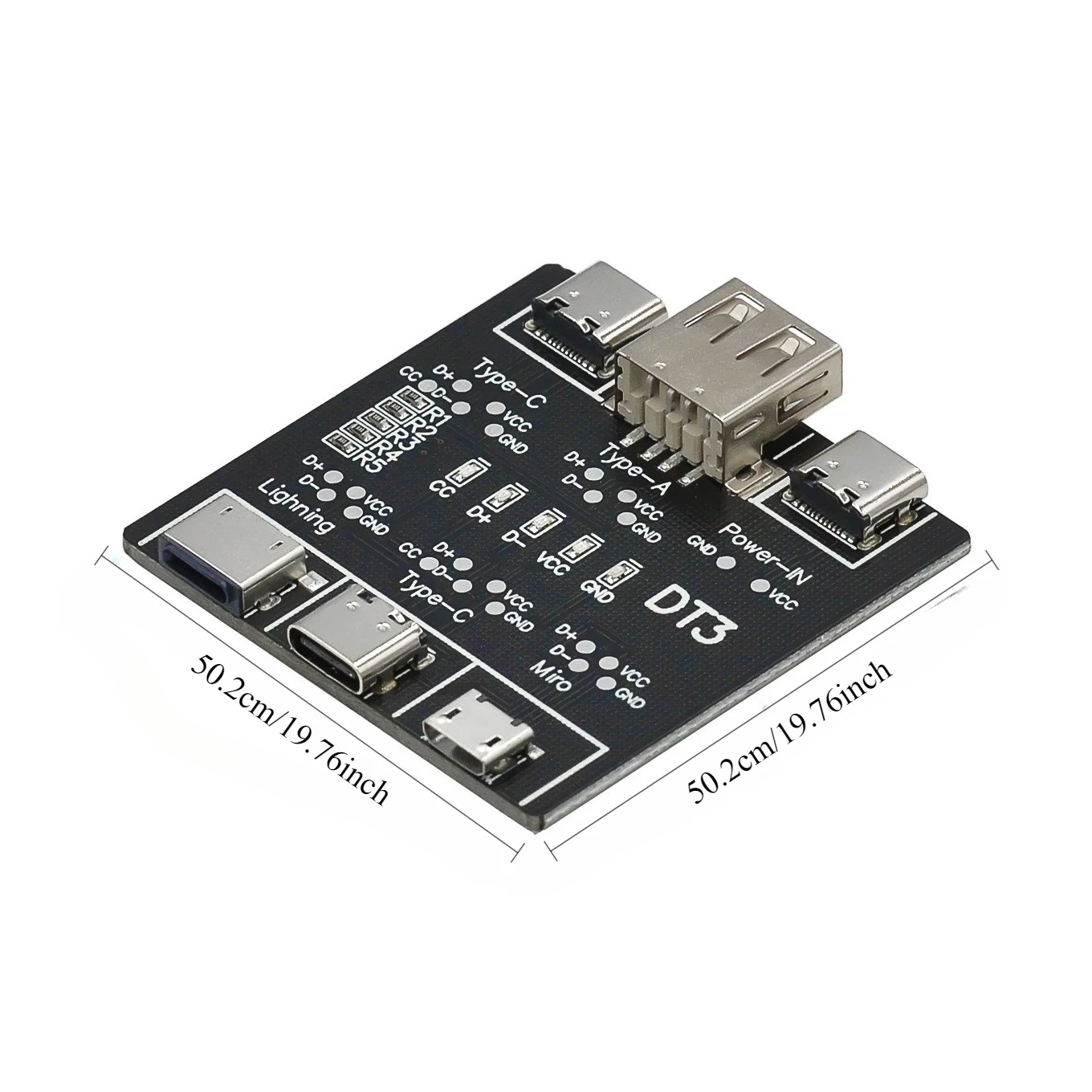 

5pcs DT3 Cable Tester Fast Charging Cable Detector for iPhone Android Type C Data Line Abnormal Test Board