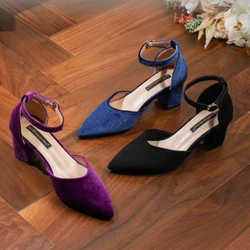 Comemore 2026 New Black High Heels for Women Girl Pointed Sandals Female Summer Woman's Heel Shoes