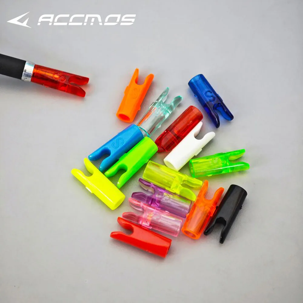 100pcs Archery Nocks Size S Accessory for ID 3.2-8.2 Arrow Shooting - Precision Bow Nock Points for Target Practice And Competit