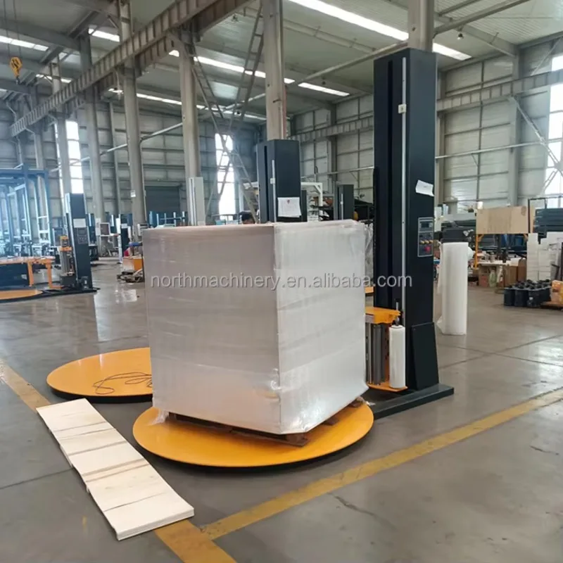 New Design  2000 kg Fully Automatic Pallet Wrapping Machine Pallet Wrapper Pallet Stretch Film Wrapping Machine for Sale