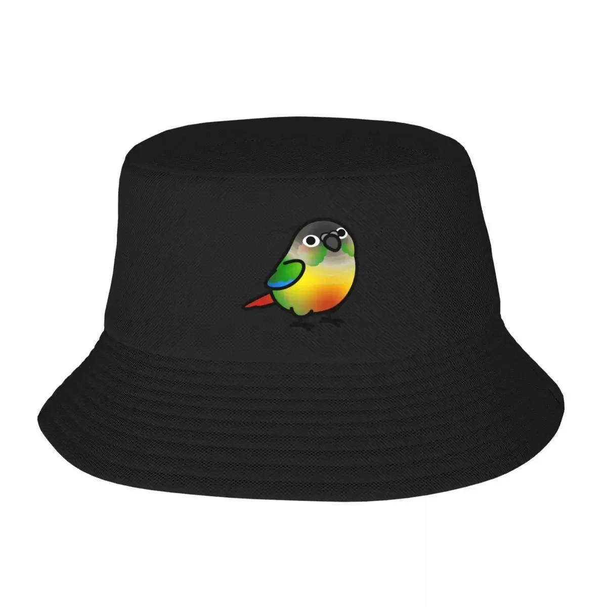 New Chubby Yellow-sided Green Cheek Conure Bucket hats Golf Wear Custom Cap New Uv Protection Solar Male Women's