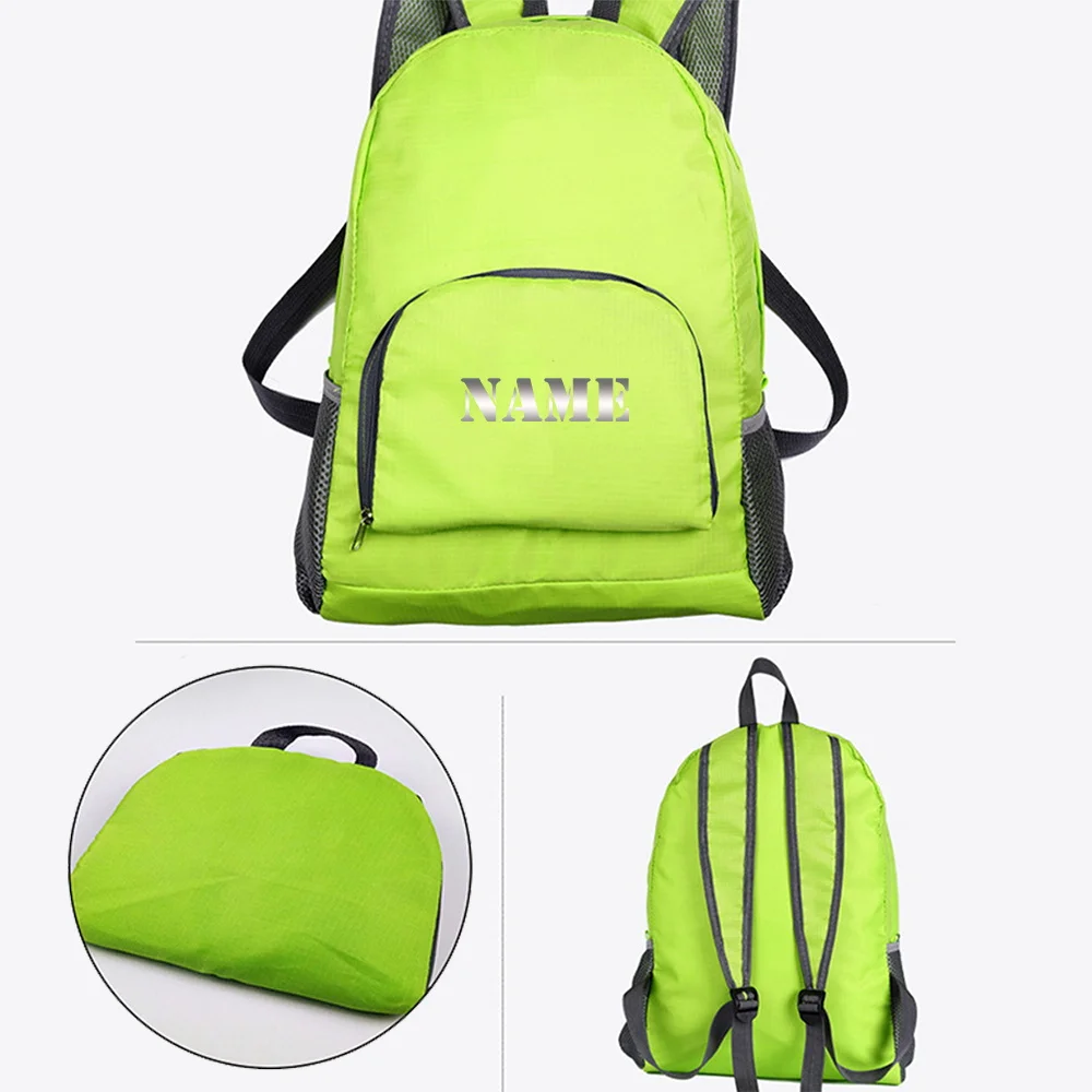 اسم مخصص حقيبة رياضية محمولة المشي لمسافات طويلة التخييم الغبار على ظهره موضة أكياس تخزين سعة كبيرة حزمة السفر في الهواء الطلق