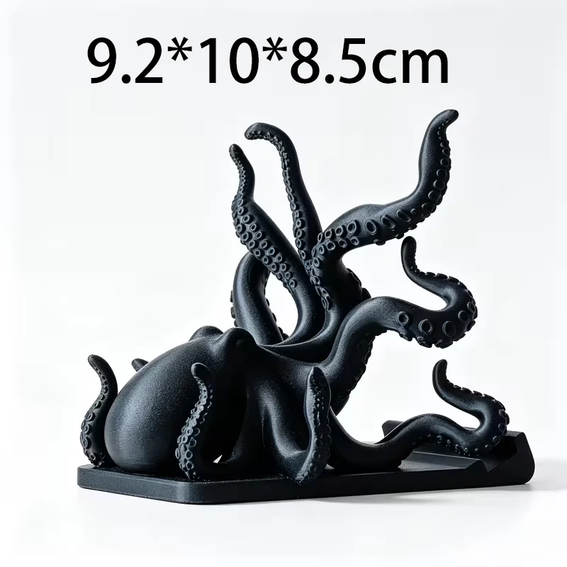 Nautical Octopus Smartphone Holder 3D Print Realistic Tentacle Cellphone Stand Ocean Creature Desktop Support