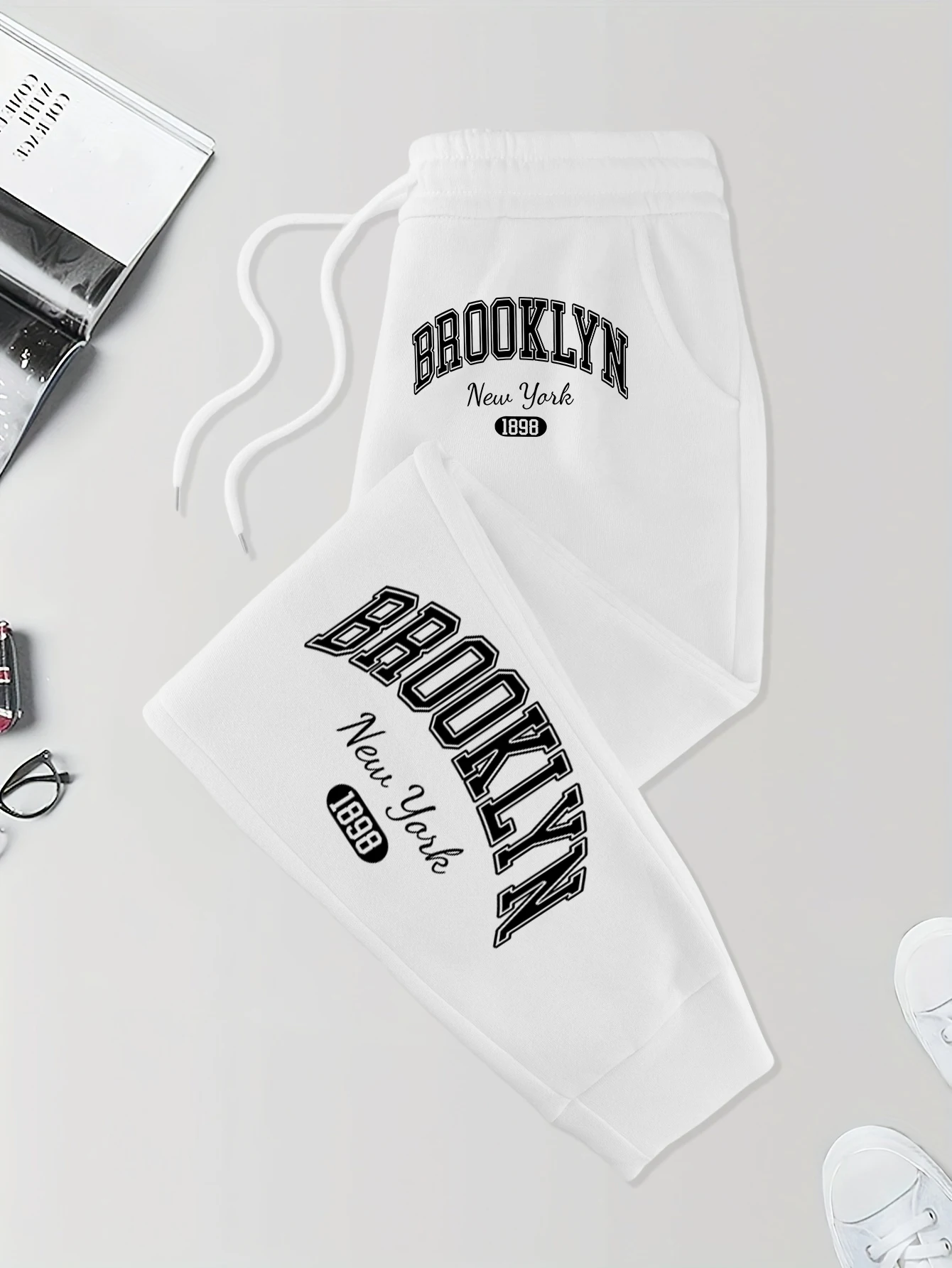

Brooklyn New York 1898 Print Male Pants Joggers Autumn Britches Versatile 10 Colors Long Pant Fashion Elastic Waist Sweatpants