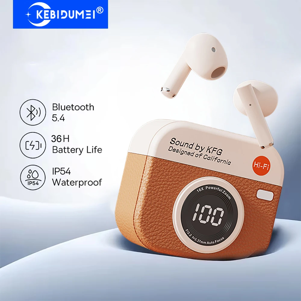 

Bluetooth 5.4 Earphones in-ear Noise Reduction Earbuds Sports Wireless Headphones LED Display HiFi Stereo Waterproof Headsets