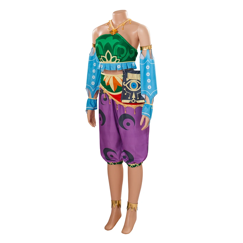 Game Link Gerudo Cosplay Female Costume Women Sexy Top Pants With Mask Full Set Halloween Carnival Party Combat Suit