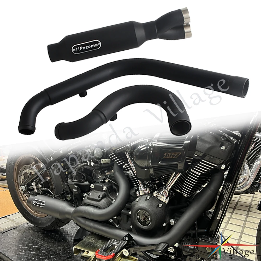 

Для Harley Softail FXLR S FXLRS FXST FXBBS FXBB FLDE 2018-25 мотоцикла 2-в-1 выхлопная система глушитель надеваемые трубы