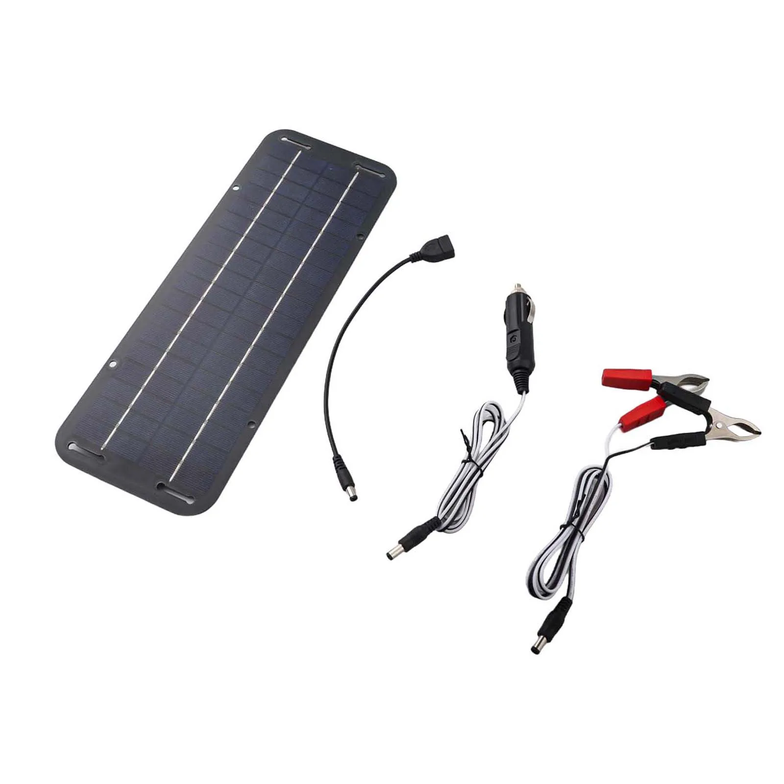 

30W Solar Panel 12V Trickle Battery Charger Kit Maintainer Outdoor Charging Solar Charger Safety Features For Vehicles For Boats