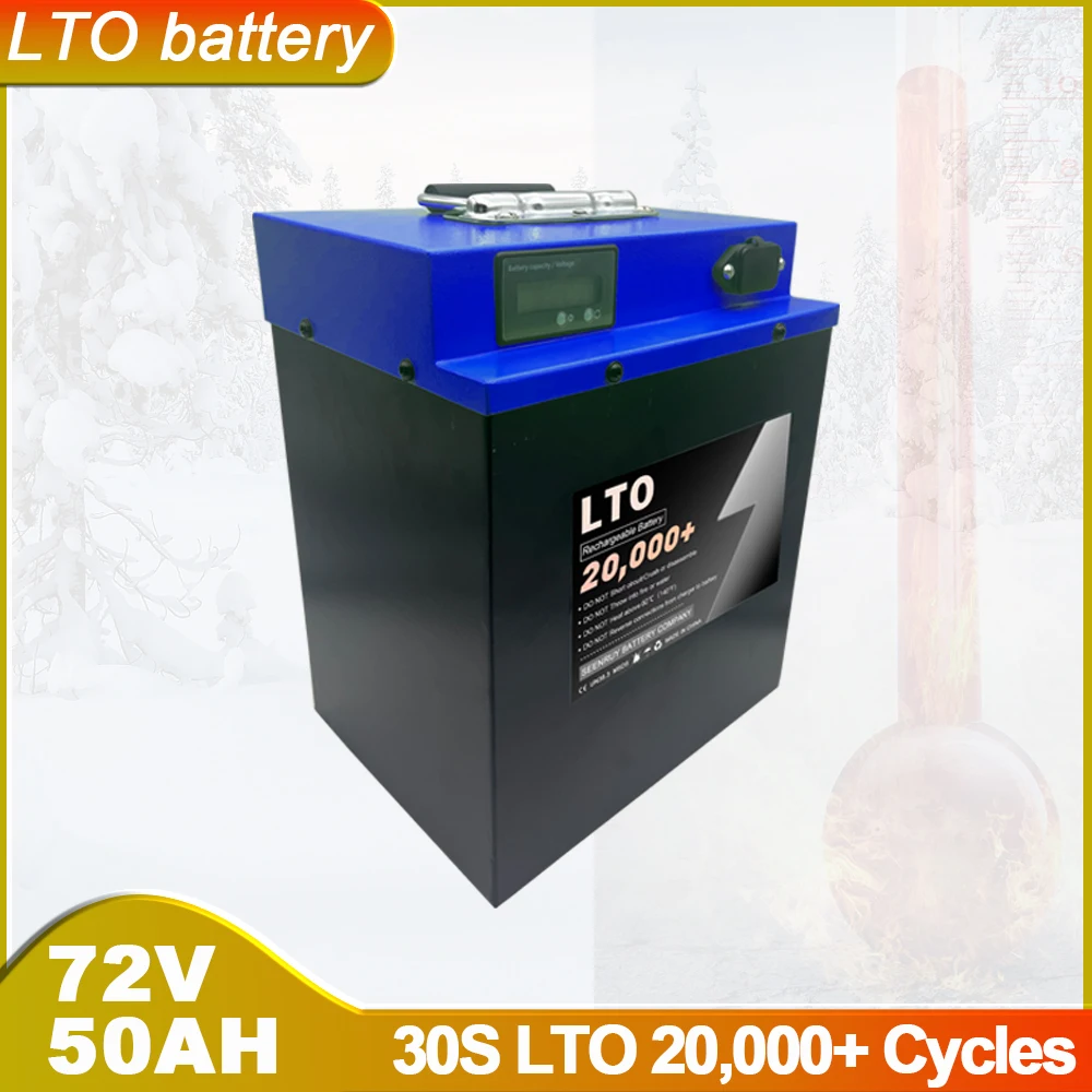 SEENRUY 72V 50AH LTO With LCD Display Safey Lithium Titanate Battery Perfect For Rickshaw Motorcycle Vehicle Electric Scooter