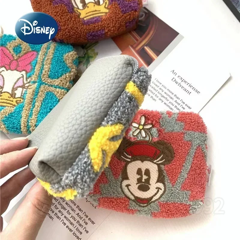 Nueva cartera Zero de felpa de Mickey de Disney, marca de lujo, tendencia de moda, billetera Zero, billetera bonita de dibujos animados para niños, billetera Zero de alta calidad