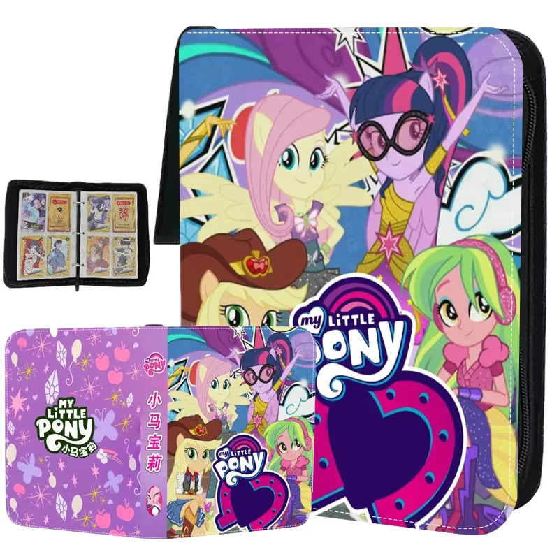 

Новинка 2024 года, игровая карточная книга My Little Pony, аниме, переплет на молнии, альбом, держатель для визитных карточек, высококачественный мультяшный рождественский подарок