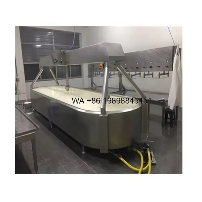 Wmwmnu 1000L Automatic Stainless Steel Cheese Production Line with Pump Bearing Motor for Cheese Press Vat Draining Table