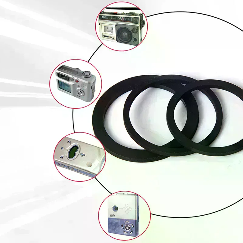 20PCS Mixed Idle Tire Wheel Belt Loop Ldler Rubber Ring for Cassette Deck Recorder Tape Stereo Audio Player