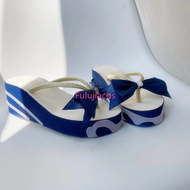 Fulujiacos genshin impacto sangonomiya kokomi cosplay sapatos anime estilo chinês dia das bruxas para homem jogo