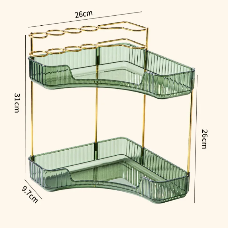 Imagem -06 - Organizador do Banheiro Prateleiras Rack de Armazenamento Canto Acrílico Escova de Dentes Copos Skincare Maquiagem Escova Desktop Lavatório Titular Novo