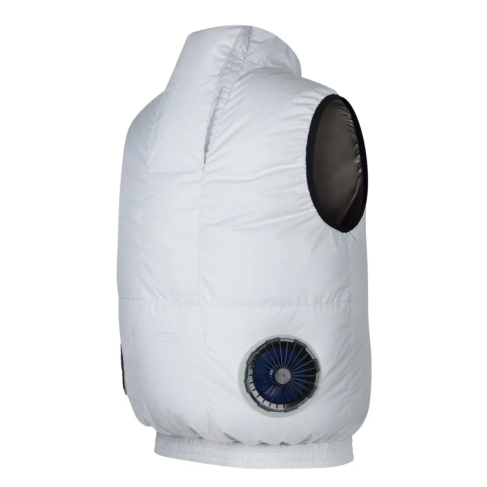 Gilet rinfrescante Uomo Aria condizionata Abbigliamento Gilet estivi Ventilatore Gilet di ghiaccio Escursionismo all'aperto Ricarica USB Protezione solare Cappotto da uomo Pesca