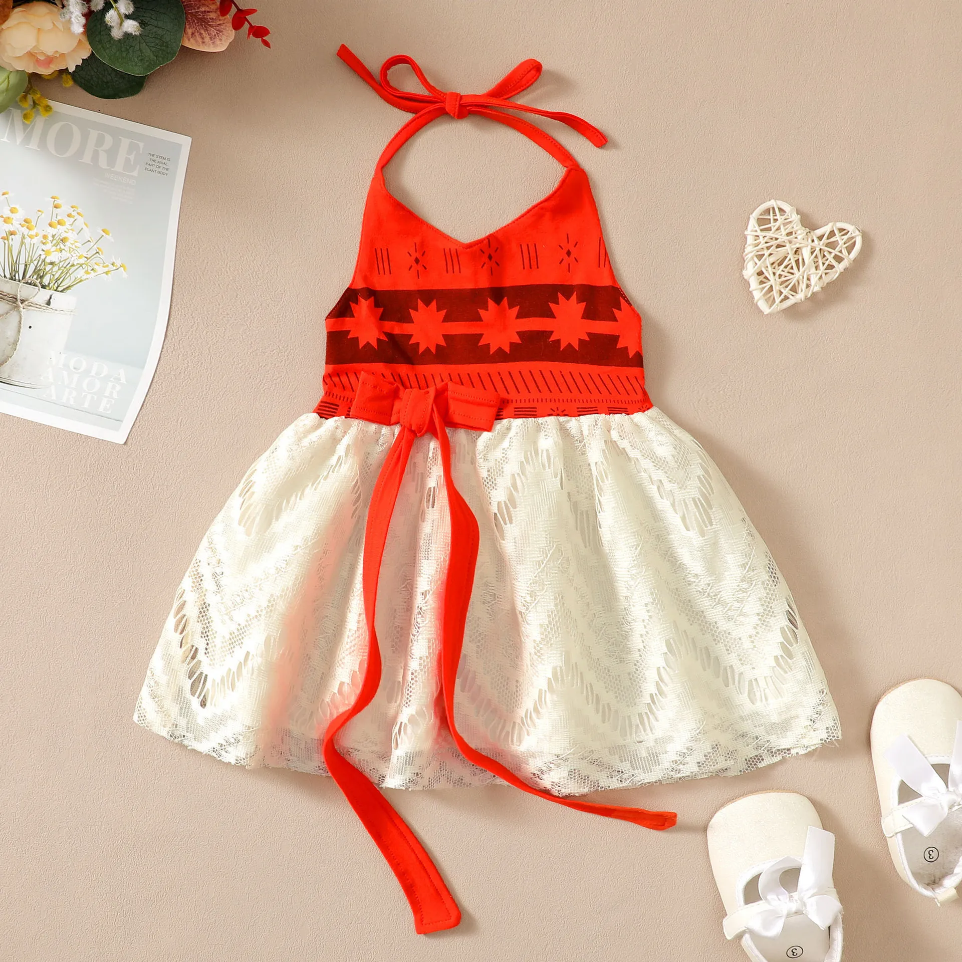 1-6 Yrs Little Moana Halter Sundress Baby Vaian Younger Sister Ocean Voyager Kid Summer Beach Hawaii Style Princess Casual Frock image 2