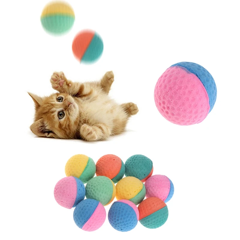 10 Pcs Pet Toy Latex Balls Colorful Chew For Dogs Cats Puppy Kitten Soft Elastic Drop Shipping