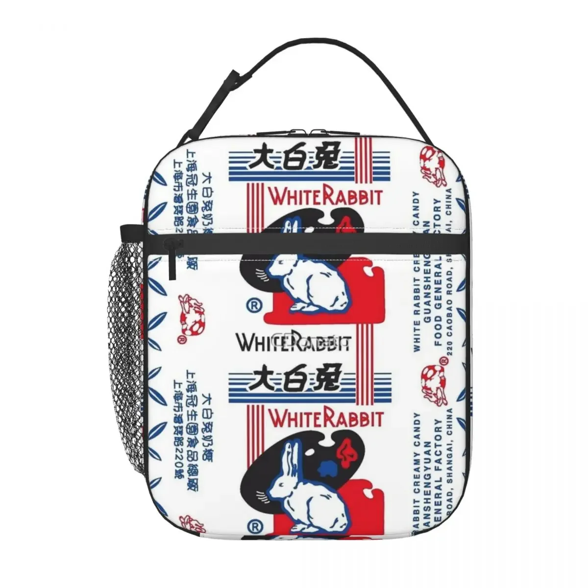 White Rabbit Candy Insulated Lunch Bag Retro Oxford Cloth Gift Multi-Style