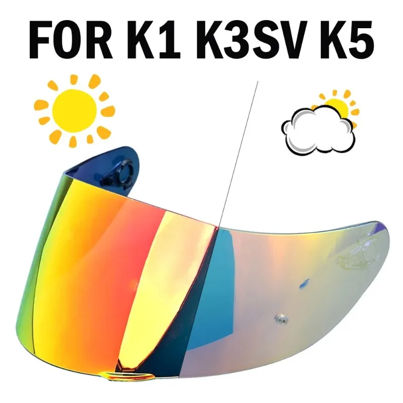 agv anti-scratch shield for k3 sv k5 helmet Visor, Face Replacement UV Protective Scratch-Resistant Helmet Visor Compatible with K1 K1S K3SV K5 K5S Helmet(Revo Clear Silver-Day and Night) : Automotive offering excellent optical performance for everyday riding AGV K1 K3SV K5 Full