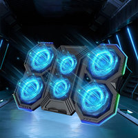 Laptop Cooler Cooling Pad with 6 Quiet Fans Laptop Cooler Height Adjustable Gaming Laptop Fan for 12-21inch Computer PC Notebook