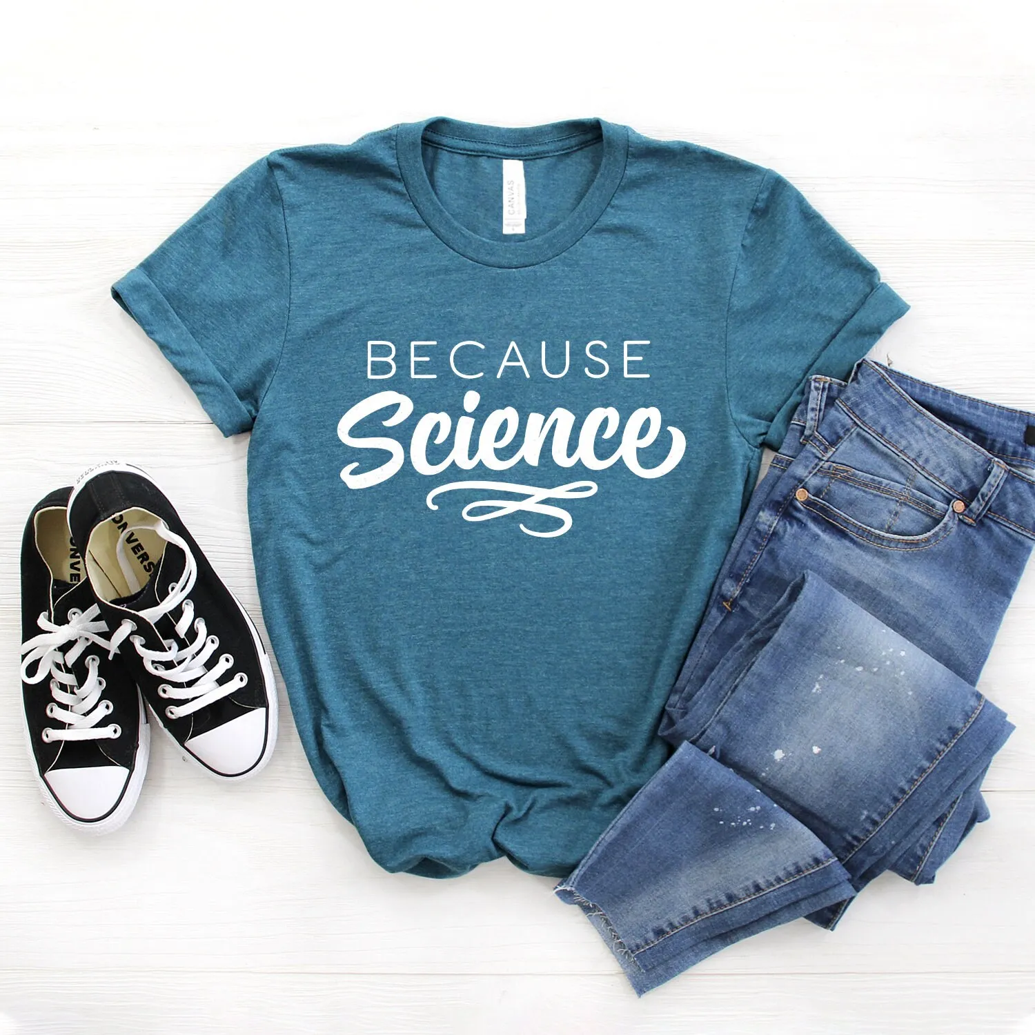 

Periodic Table T Shirt Chemistry Science Teacher Because Scienc Softstyle