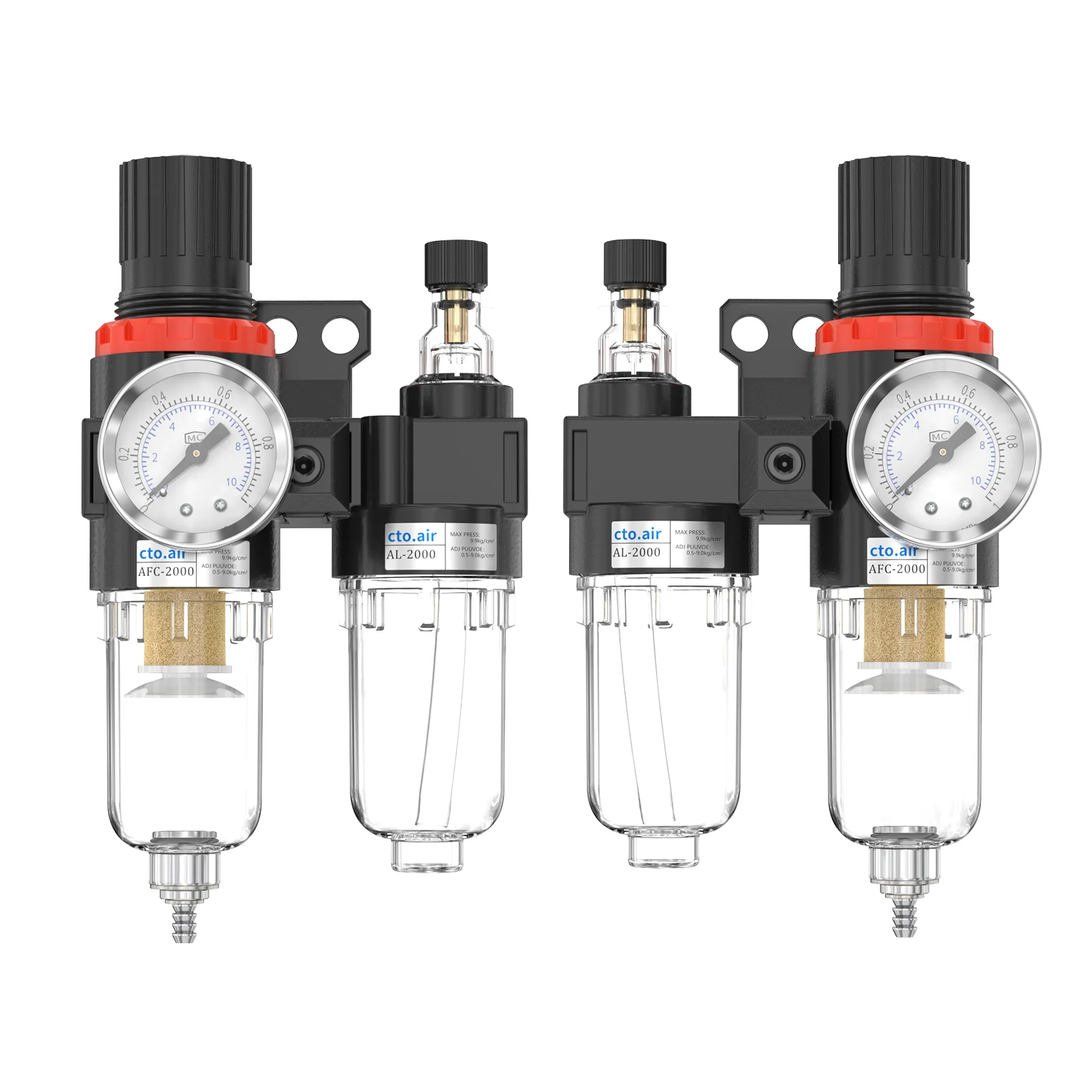 

AFC2000 G1/4 air compressor oil-water separator air filter reverse installation pressure reducing valve regulator AL2000+AFR200