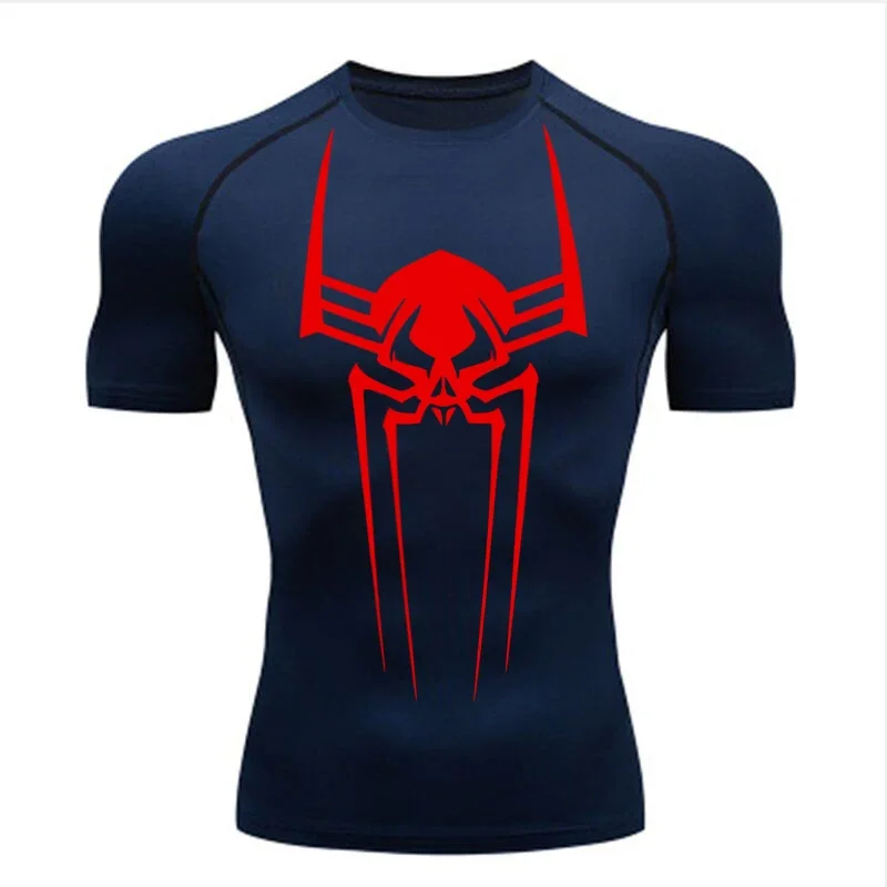 Men's sports top quick drying men's tight fitting shirt long sleeved second layer skin gym exercise short fitness running T-shir