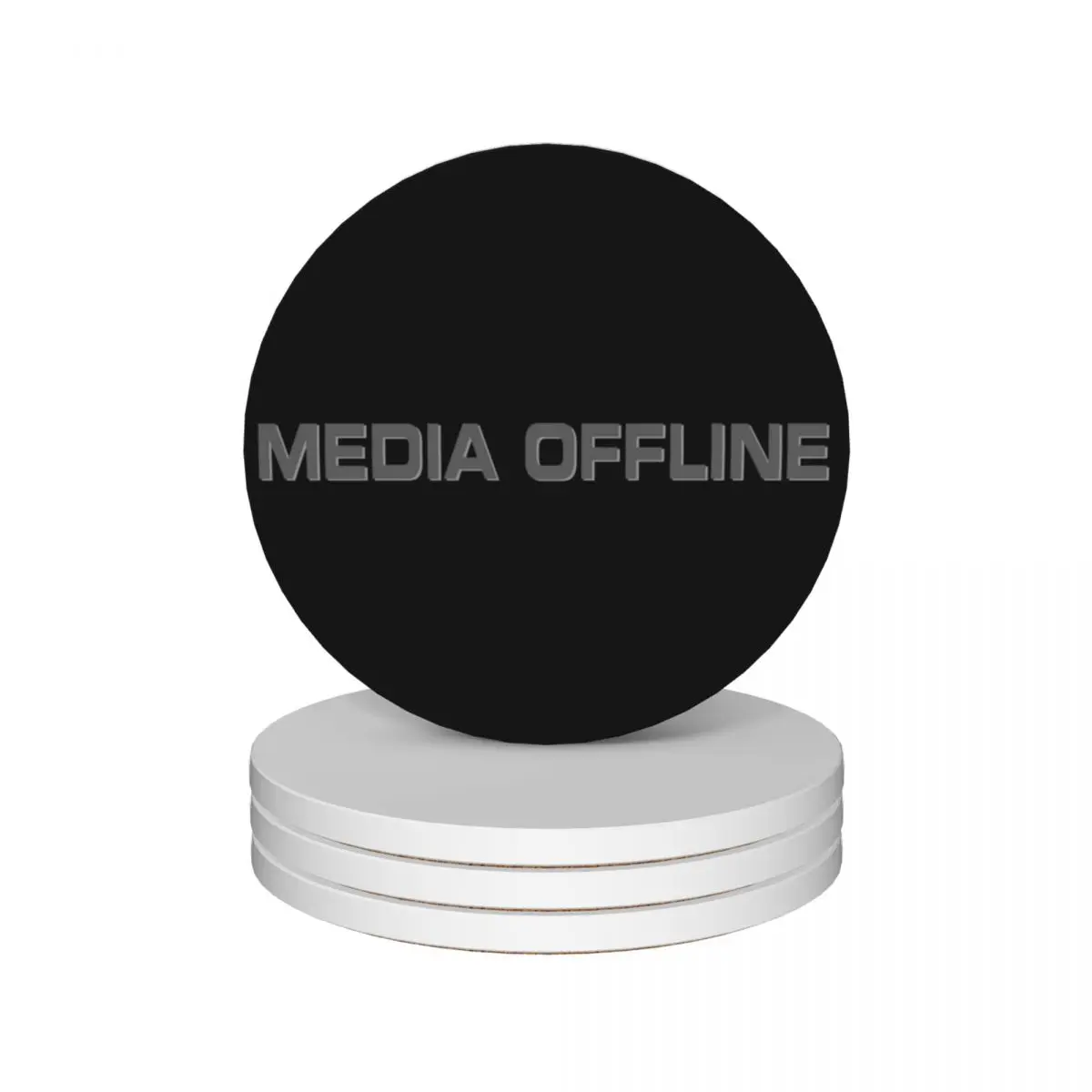 Media Offline Ceramic Coasters (Set of 4) original for ceramics ceramic stand Coasters