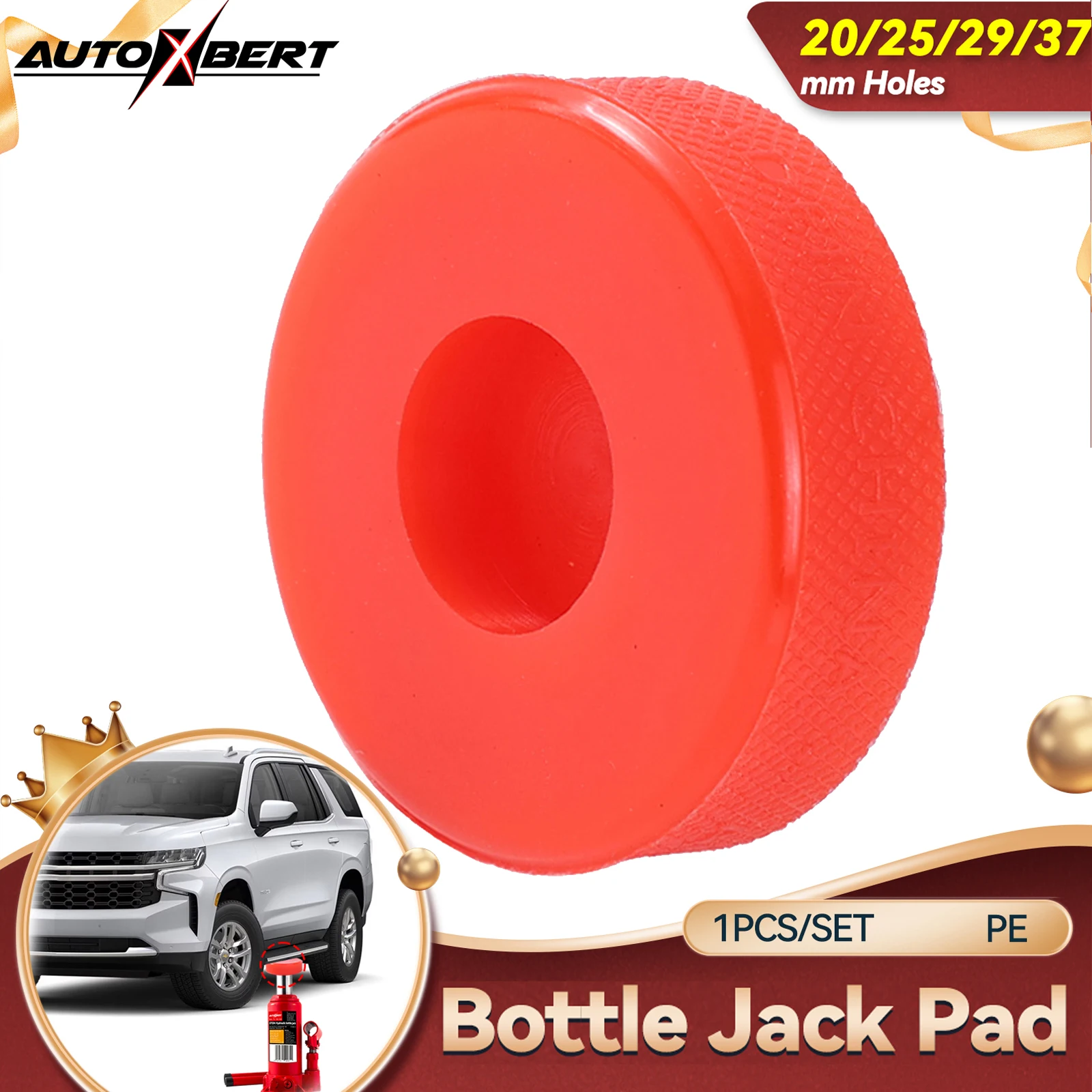 Polyethylene Bottle Jack Pad Protector Adapter Jacking Tool Pinch Weld Side Lifting Disk 20 25 29 37mm Hole 2 - 10t Bottle Jacks