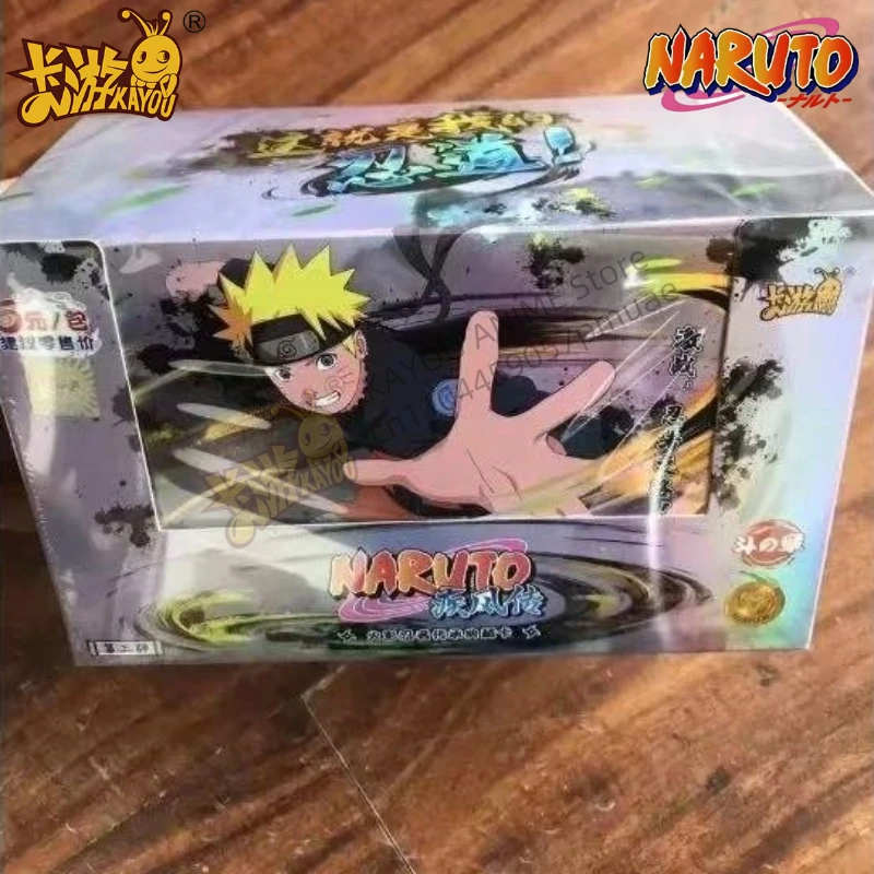 

KAYOU натуральная серия карт NARUTO, оригинальная коробка, коллекция карт, карты уровня, аниме, периферийные игрушки, флэш-карта, подарки