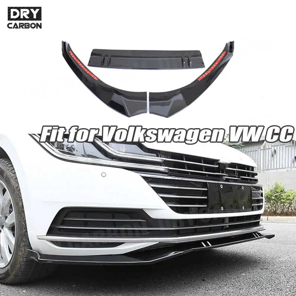 

Car Front Lip Spoiler For Volkswagen VW CC 2019 2020 Head Bumper Chin Aprons Guard Car Styling Accessories