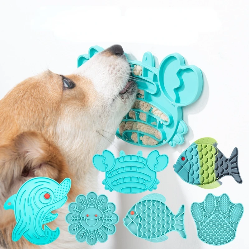 

Pet Dog Feeding Slow Food Bowl Claw-shaped Dispensing Mat Feed Plate Silicone Dog Lick Pad Safe No-Toxic Training Plate