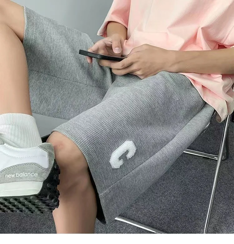 Waffle shorts men's summer fashion brand casual basketball five-point big shorts wear loose plus size sports pants