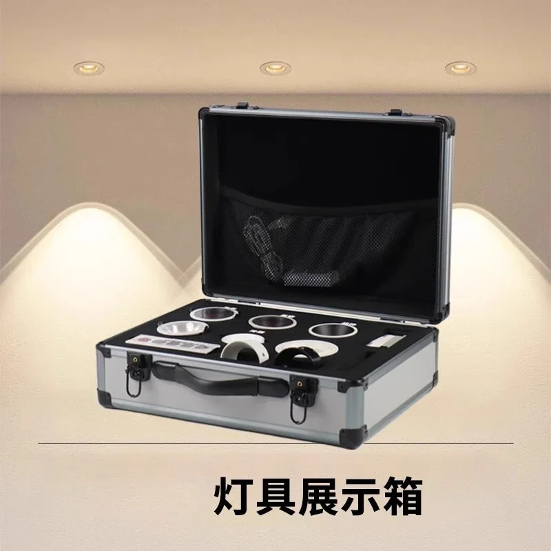 Lighting display box Full spectrum intelligent lighting No main grille Magnetic line spotlight Sample box Aluminum box