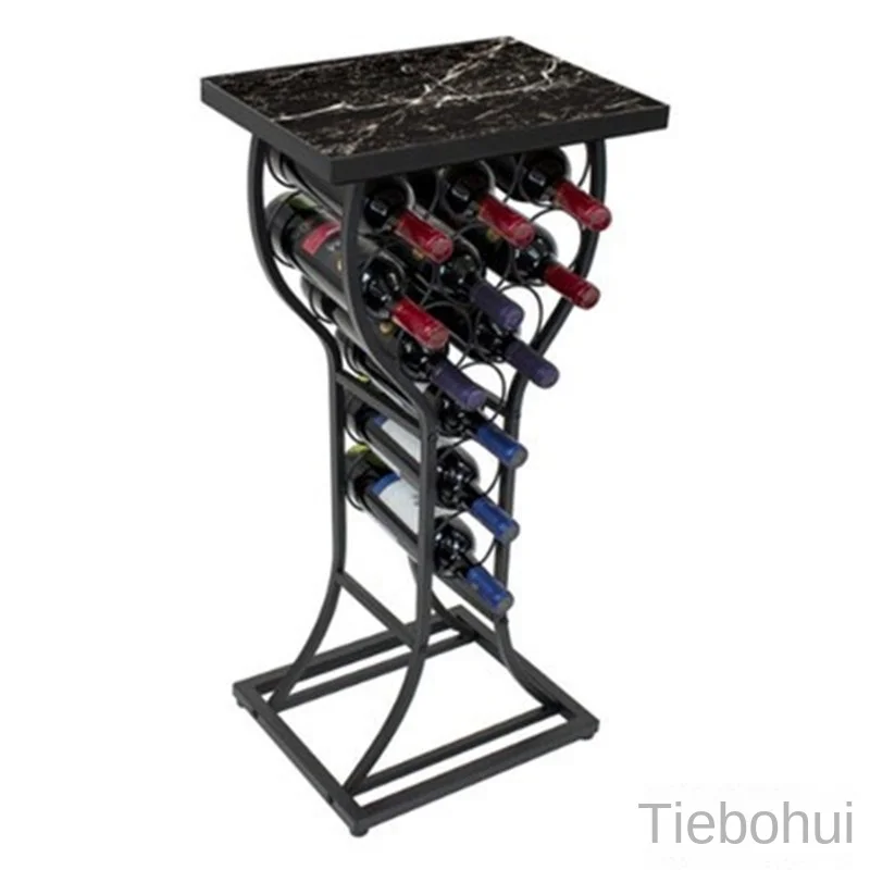 Iron Wine Rack Restaurant Floor Wine Cabinet Modern Simple Living Room Wine Display Rack Shelves Wine Racks Home Camping