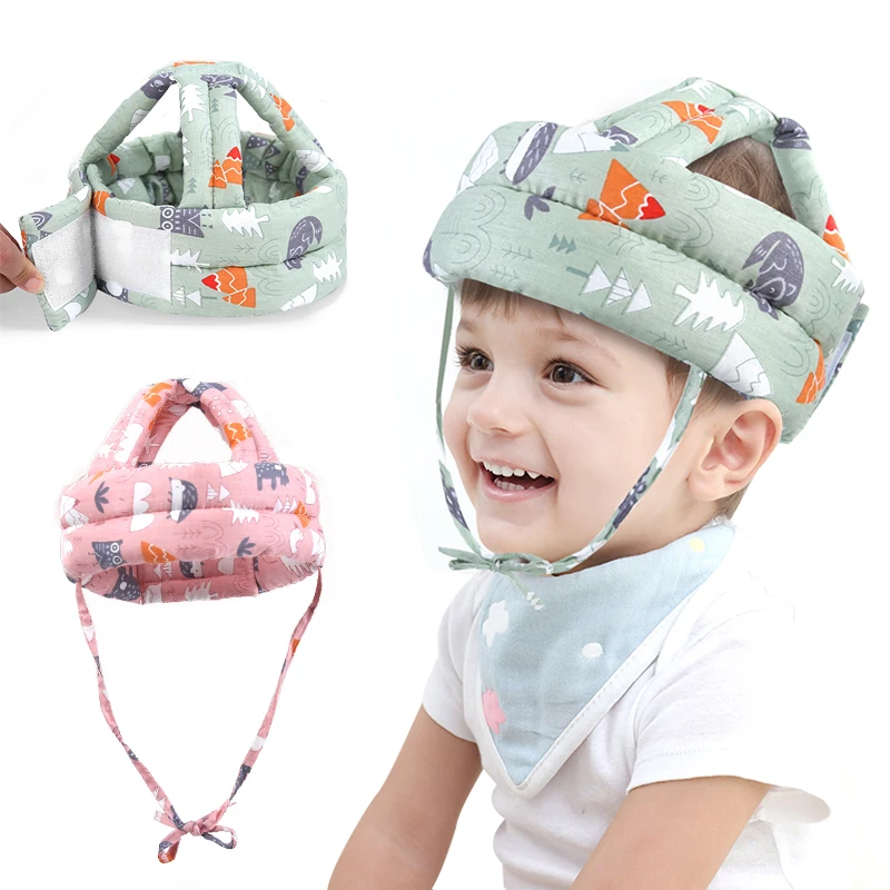 New Baby Safety Helmet Head Protection Headgear Toddler Anti-fall Pad Children Learn To Walk Crash Cap Adjustable Breathable Cap