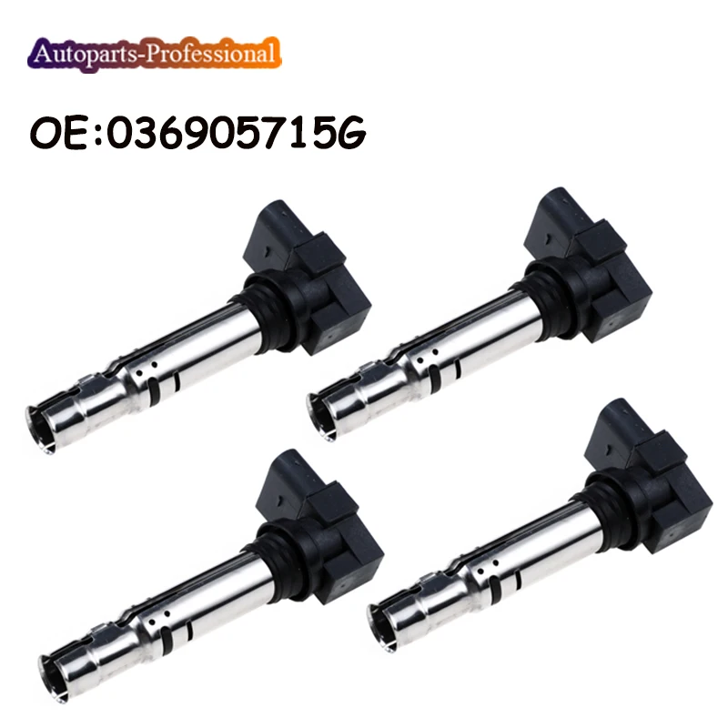 

4 Pcs/lot Car Ignition Coil For VW Golf R32 Touareg Phaeton T5 AUDI A3 TT 3.2 036905715G 036 905 715 F 022905715B 022905100H