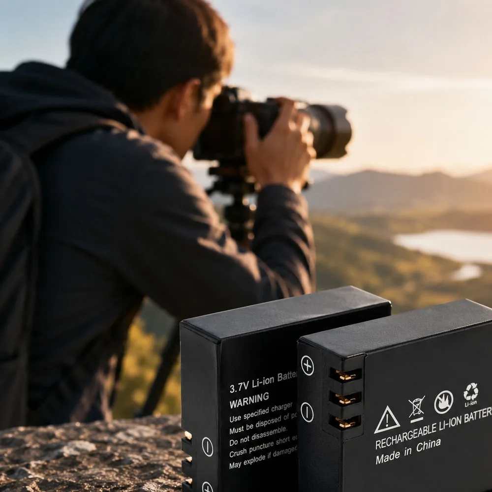 Cyfrowa bateria 3.7V o pojemności 900mAh, odpowiednia do kamer sportowych, przenośny zasilacz zapasowy, ładowalna, przedłuża żywotność baterii. — zdjęcie produktu 5