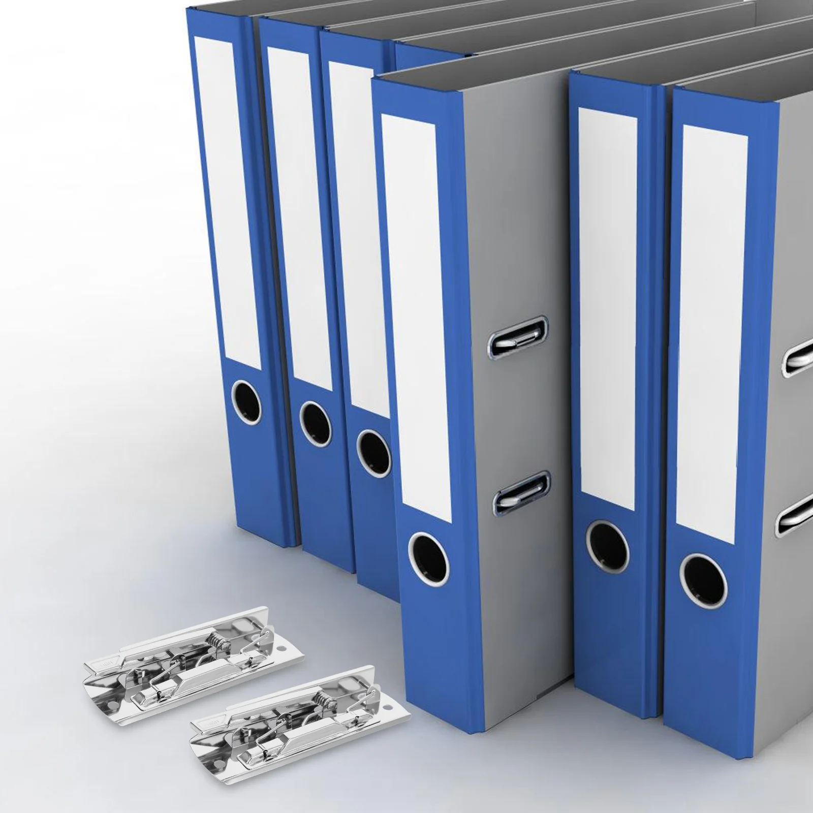 10 Pcs Folder Spring Clip Lever Clipboard Clamp File Folders Heavy-duty Clips Foldback High-grip Metal Page Document