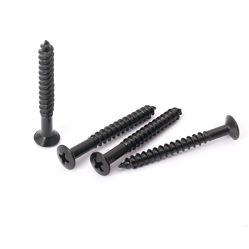 

4pcs Plate Durable Long-Lasting Easy Install Black Compatible With Strat Accessories For Guitar Neck Screws Guitar Neck Plate