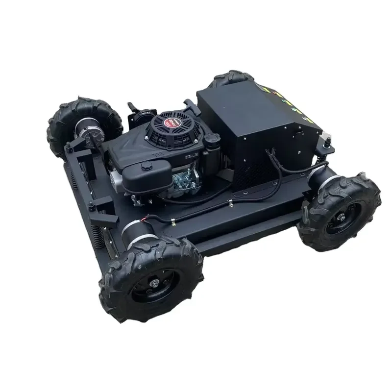 Portable Remote Control Lawn Mower Slope-Adaptable Tracks Mower for Hillside