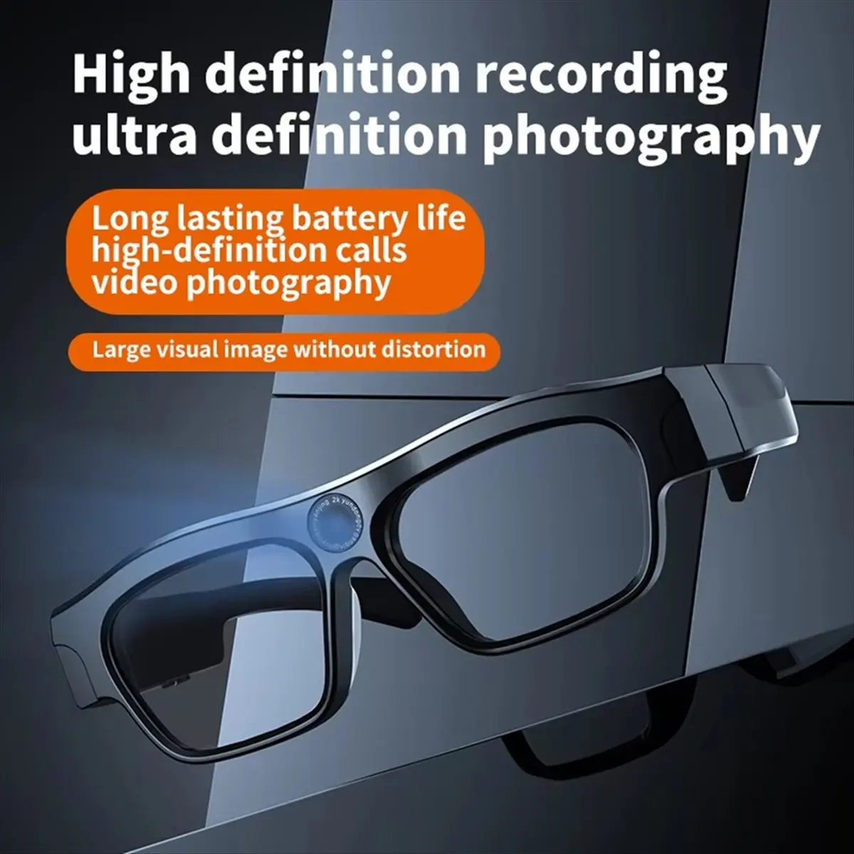 4K Bluetooth HD Video Glasses Camera Driving Record Cycling Mini Smart Glasses Camera Wireless Music Call Smart Glasses